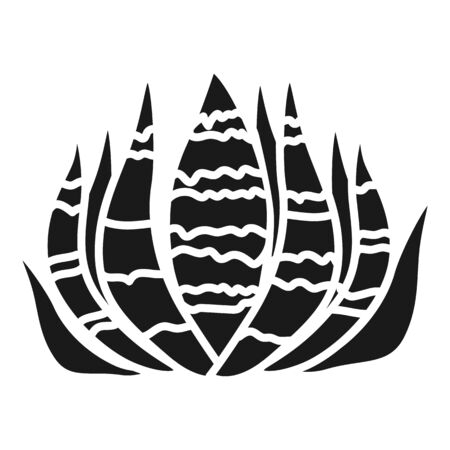 Striped succulent icon. Simple illustration of striped succulent vector icon for web design isolated on white backgroundのイラスト素材