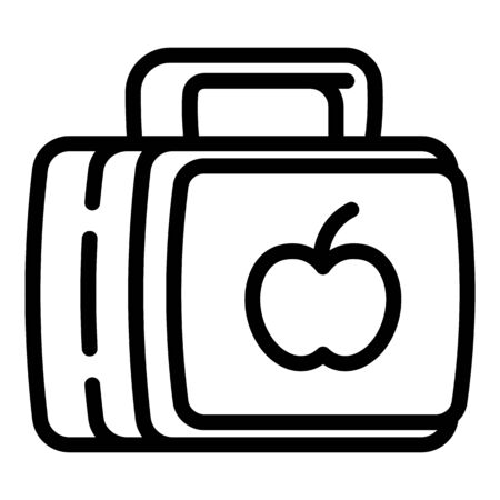 Trendy lunchbox icon. Outline trendy lunchbox icon for web design isolated on white backgroundの写真素材