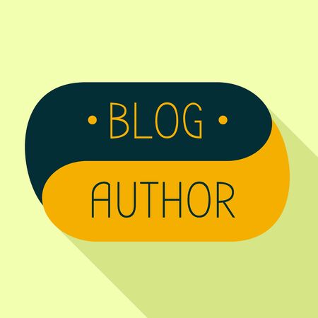 Modern blog logo. Flat illustration of modern blog logo for web designの写真素材