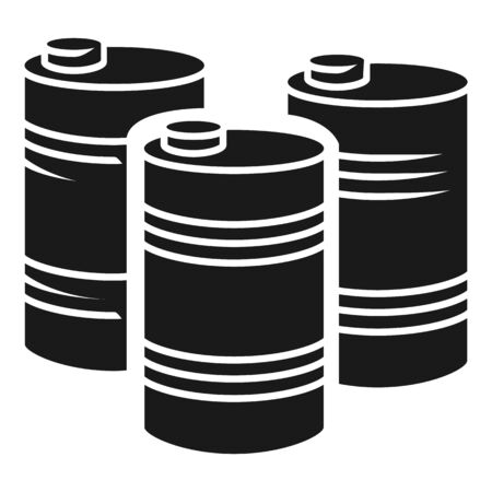 Petrol barrel stack icon. Simple illustration of petrol barrel stack icon for web design isolated on white backgroundの写真素材