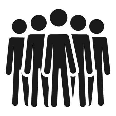 People cooperation icon. Simple illustration of people cooperation icon for web design isolated on white backgroundの写真素材