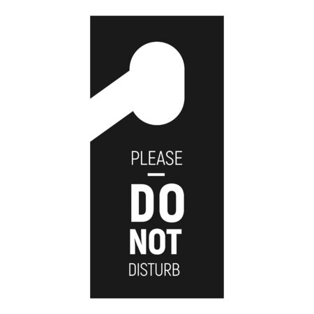 Do not disturb door tag icon. Simple illustration of do not disturb door tag icon for web design isolated on white backgroundの写真素材