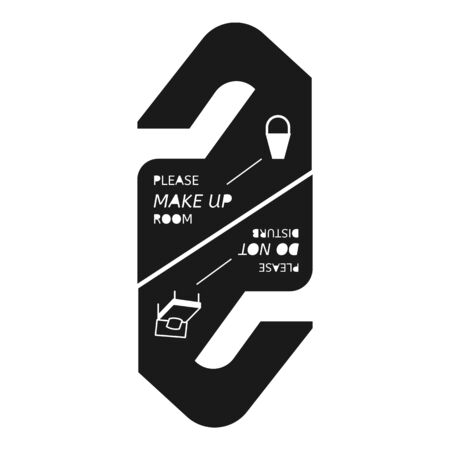 Cleaning room door tag icon. Simple illustration of cleaning room door tag icon for web design isolated on white backgroundの写真素材