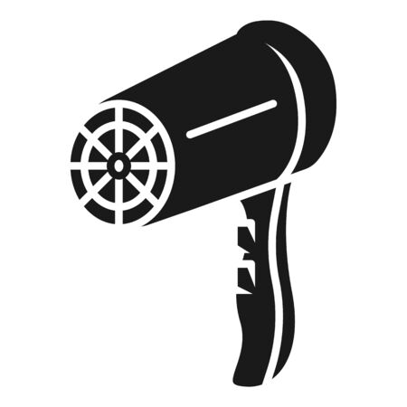 Home hair dryer icon. Simple illustration of home hair dryer icon for web design isolated on white backgroundの写真素材