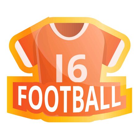 American football jersey logo. Cartoon of american football jersey logo for web design isolated on white backgroundの写真素材