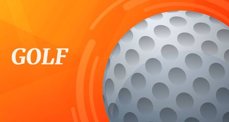 Golf sport concept banner. Cartoon illustration of golf sport concept banner for web designの写真素材