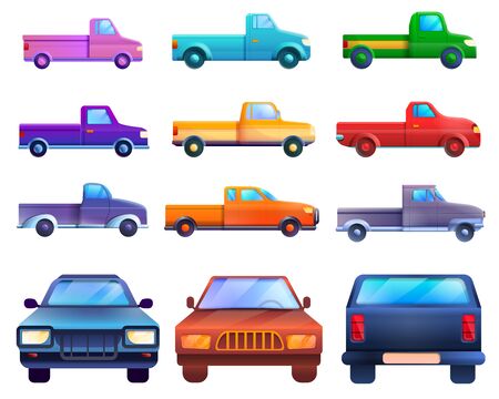 Pickup icons set. Cartoon set of pickup icons for web designの写真素材