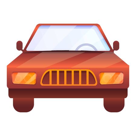 Front pickup icon. Cartoon of front pickup vector icon for web design isolated on white backgroundのイラスト素材
