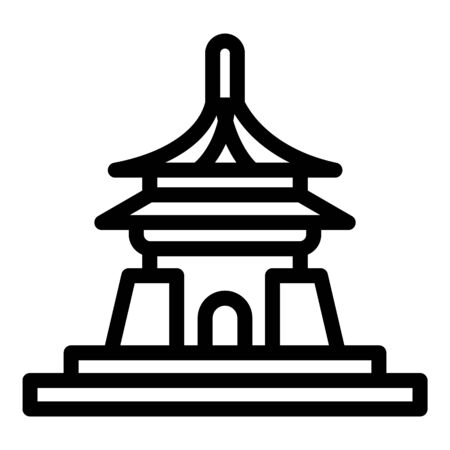 Vietnam temple icon. Outline vietnam temple icon for web design isolated on white backgroundの写真素材