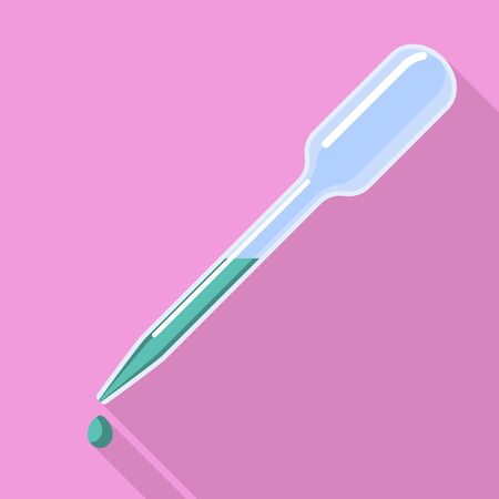 Glass dropper icon. Flat illustration of glass dropper icon for web designの写真素材