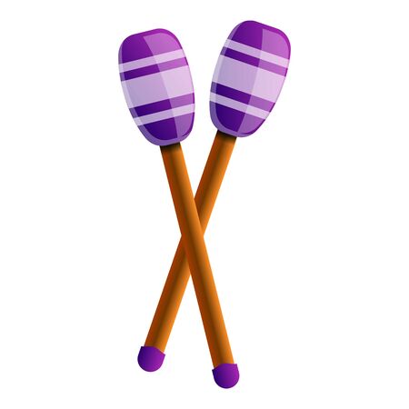 Gymnastic sticks icon. Cartoon of gymnastic sticks icon for web design isolated on white backgroundの写真素材