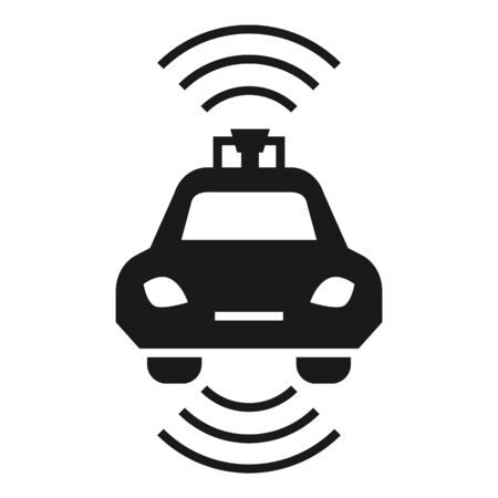 Driverless car icon. Simple illustration of driverless car vector icon for web design isolated on white backgroundのイラスト素材