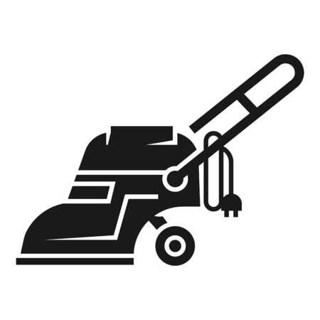 Electric vacuum cleaner icon. Simple illustration of electric vacuum cleaner vector icon for web design isolated on white backgroundのイラスト素材