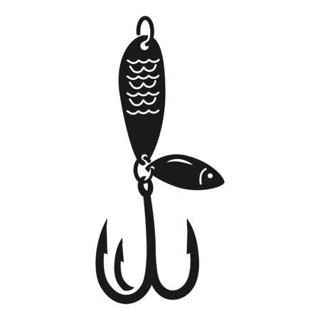 Lure fishing hook icon. Simple illustration of lure fishing hook vector icon for web design isolated on white backgroundのイラスト素材