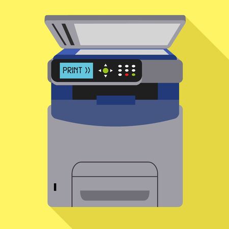 Office xerox printer icon. Flat illustration of office xerox printer vector icon for web designのイラスト素材