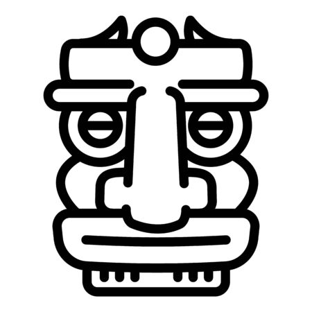Face idol icon. Outline face idol vector icon for web design isolated on white backgroundのイラスト素材