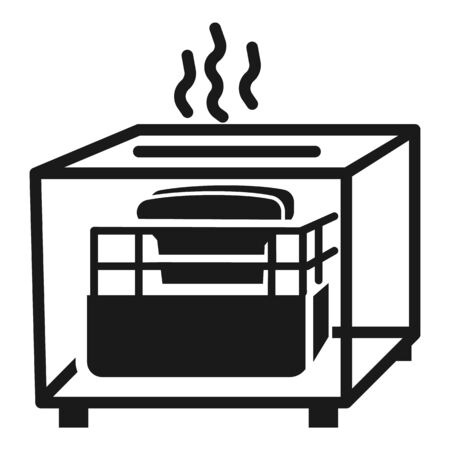Hot toaster icon. Simple illustration of hot toaster vector icon for web design isolated on white backgroundのイラスト素材