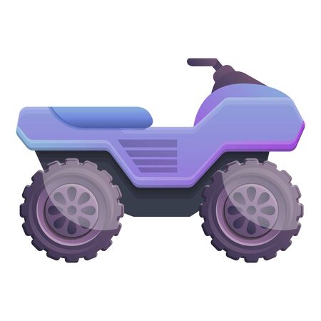 Power quad bike icon. Cartoon of power quad bike vector icon for web design isolated on white backgroundのイラスト素材