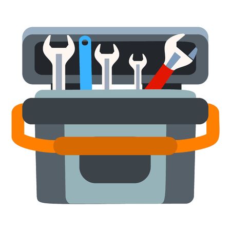 Key tool box icon. Flat illustration of key tool box vector icon for web designのイラスト素材