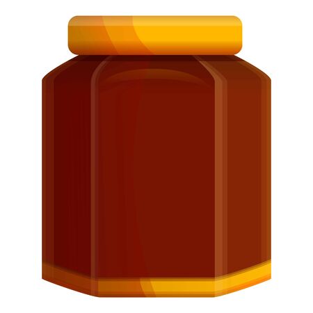 Fruit jam jar icon. Cartoon of fruit jam jar vector icon for web design isolated on white backgroundのイラスト素材