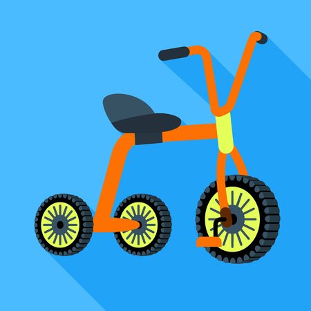 Metal tricycle icon. Flat illustration of metal tricycle vector icon for web designのイラスト素材