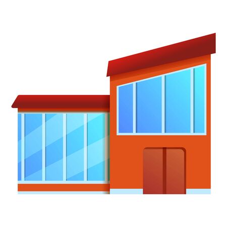 Cottage icon. Cartoon of cottage vector icon for web design isolated on white backgroundのイラスト素材