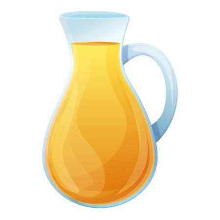 Olive oil glass jug icon. Cartoon of olive oil glass jug vector icon for web design isolated on white backgroundのイラスト素材