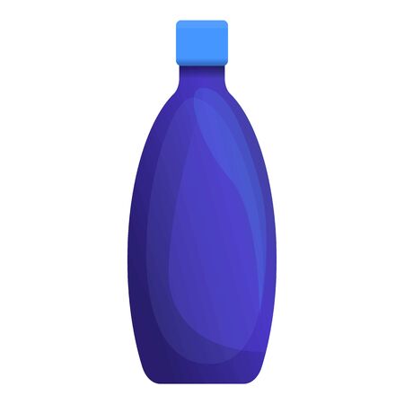 Purple cleaner bottle icon. Cartoon of purple cleaner bottle vector icon for web design isolated on white backgroundのイラスト素材