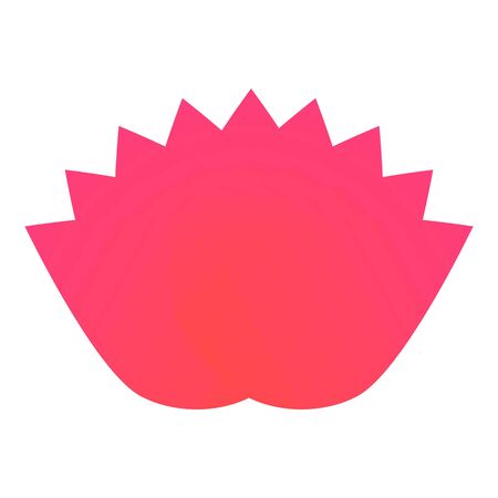 Massage lotus icon. Cartoon of massage lotus vector icon for web design isolated on white backgroundのイラスト素材