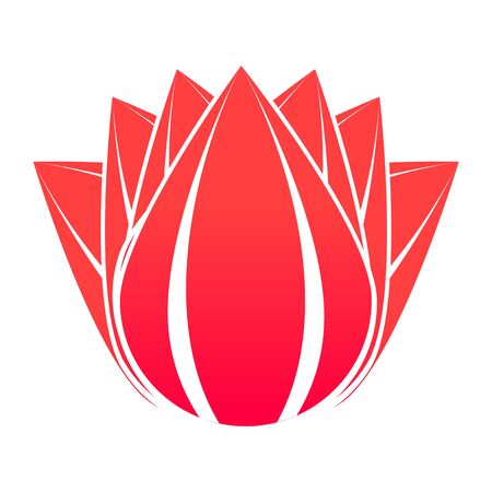 Nature lotus icon. Cartoon of nature lotus vector icon for web design isolated on white backgroundのイラスト素材