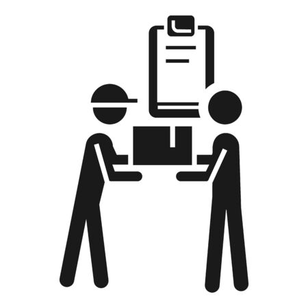 Home parcel delivery icon. Simple illustration of home parcel delivery icon for web design isolated on white backgroundの写真素材