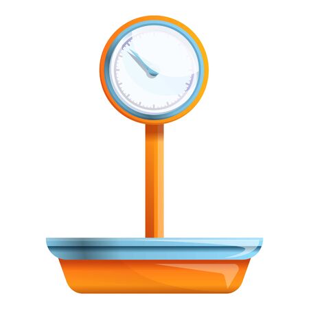 Market scales icon. Cartoon of market scales icon for web design isolated on white backgroundの写真素材