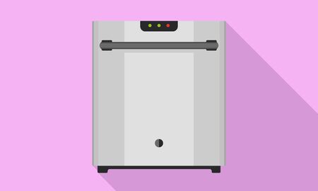 Closed dishwasher icon. Flat illustration of closed dishwasher icon for web designの写真素材