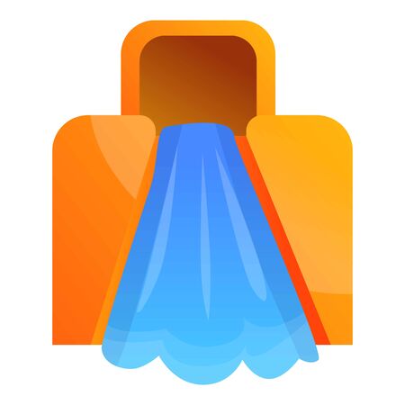Float water slide icon. Cartoon of float water slide icon for web design isolated on white backgroundの写真素材