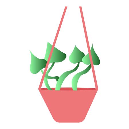 Houseplant in air icon. Cartoon of houseplant in air icon for web design isolated on white backgroundの写真素材