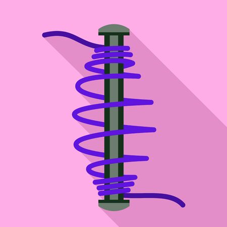 Coil on metal icon. Flat illustration of coil on metal vector icon for web designのイラスト素材