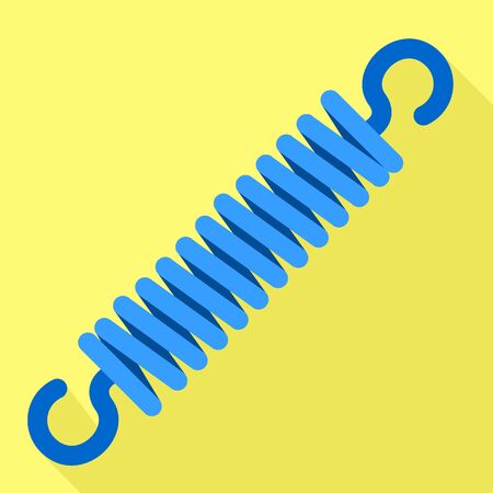 Color blue coil icon. Flat illustration of color blue coil vector icon for web designのイラスト素材