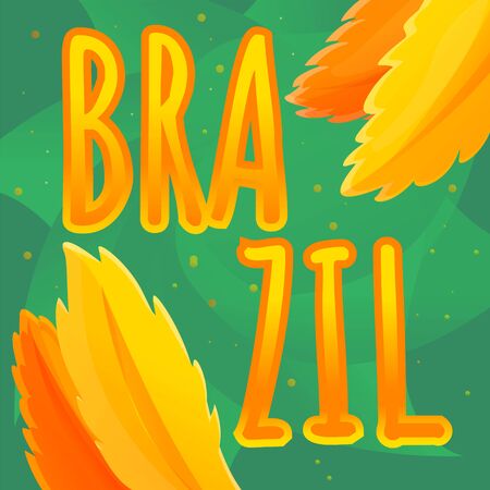 Brazil festival concept banner. Cartoon illustration of Brazil festival vector concept banner for web designのイラスト素材