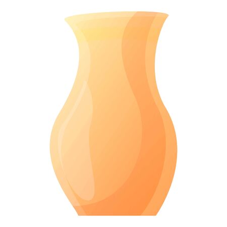 Clay vase icon. Cartoon of clay vase vector icon for web design isolated on white backgroundのイラスト素材