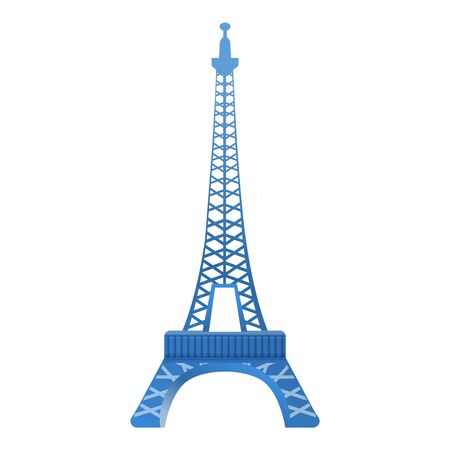 Paris eiffel tower icon. Cartoon of Paris eiffel tower vector icon for web design isolated on white backgroundのイラスト素材