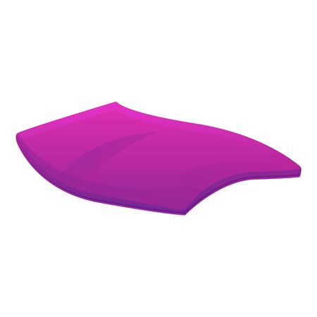 Purple blanket icon. Cartoon of purple blanket vector icon for web design isolated on white backgroundのイラスト素材