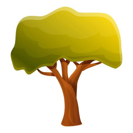 Forest tree icon. Cartoon of forest tree vector icon for web design isolated on white backgroundのイラスト素材