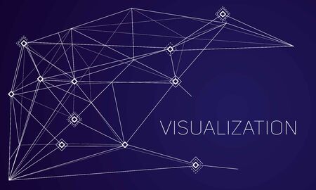 Line visualization concept background. Outline illustration of line visualization concept background...