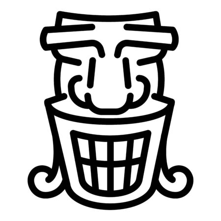 Indigenous idol icon. Outline indigenous idol icon for web design isolated on white backgroundの写真素材