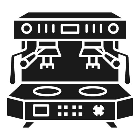 Metal coffee machine icon. Simple illustration of metal coffee machine icon for web design isolated on white backgroundの写真素材