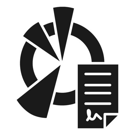 Tax pie chart icon. Simple illustration of tax pie chart icon for web design isolated on white backgroundの写真素材