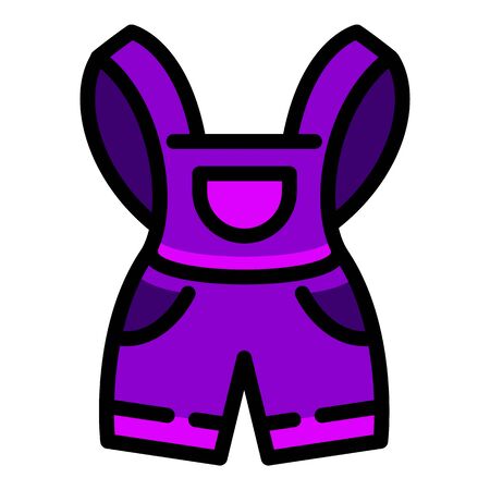 Baby overalls icon. Outline baby overalls vector icon for web design isolated on white backgroundのイラスト素材