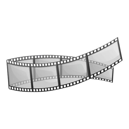 Video filmstrip icon. Cartoon of video filmstrip vector icon for web design isolated on white backgroundのイラスト素材