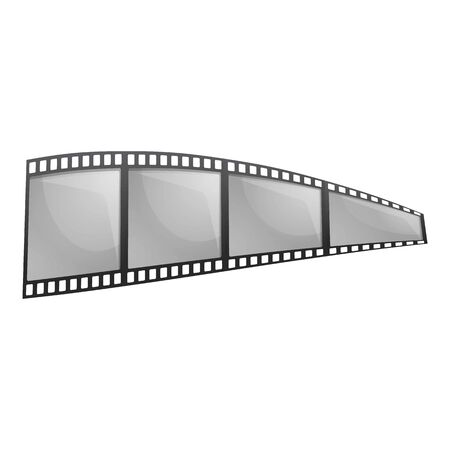 Negative filmstrip icon. Cartoon of negative filmstrip vector icon for web design isolated on white backgroundのイラスト素材