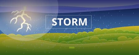 Storm concept banner. Cartoon illustration of storm vector concept banner for web designのイラスト素材
